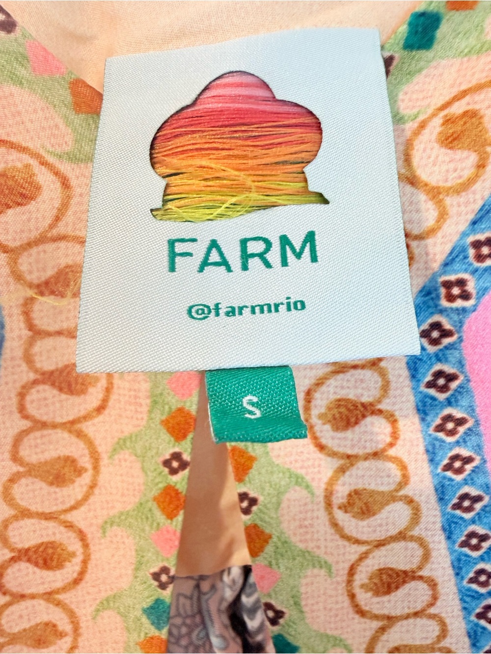 Farm Rio Mixed Scarves Midi Dress - Picture 2 of 8